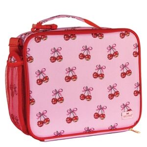 NWT Cherry Print  Lunch Bag - Pink Comes With Detachable Sgoylder Strap.